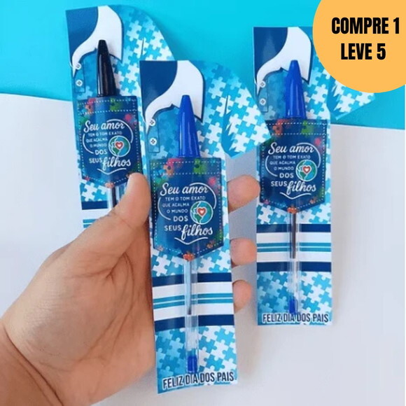 Arquivo Digital pdf Card Porta Caneta Pai de Autista -4625