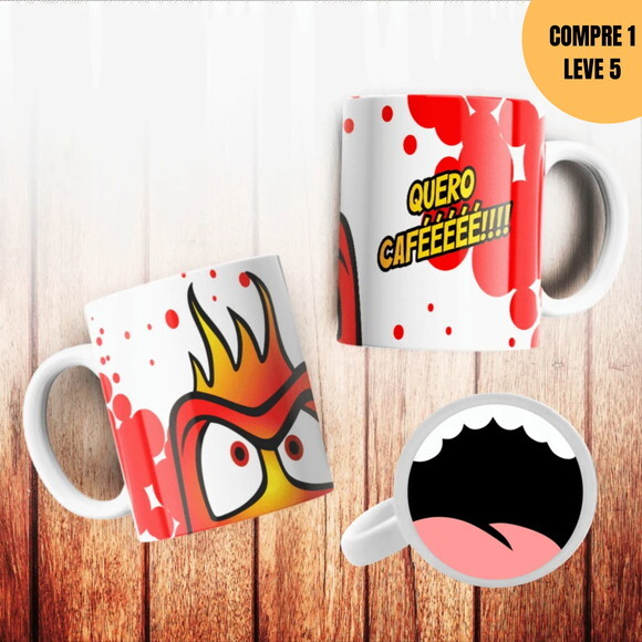 Arquivo Digital Personagens com Boca Estampas Canecas -3628
