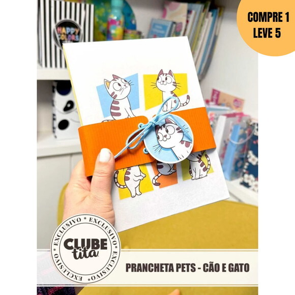 Arquivo Digital Pets Prancheta Cão e Gato -3523