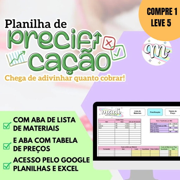 Arquivo Digital Planilha de Precificação -4737