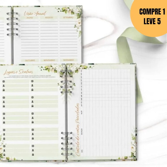 Arquivo Digital Planner 2026 Coleção Rosas Brancas -5865