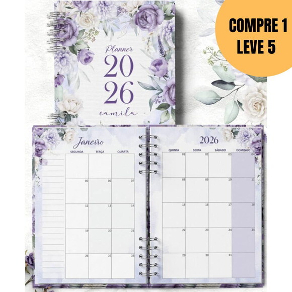 Arquivo Digital Planner 2026 Coleção Violeta -5392