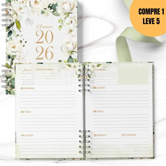 Arquivo Digital Planner 2026 Coleção Rosas Brancas -5865