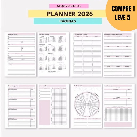 Arquivo Digital Planner Datado 2026 A5 Vertical -4712