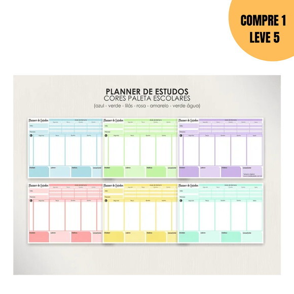 Arquivo Digital Planner de Estudos Semanal + Bônus -1894
