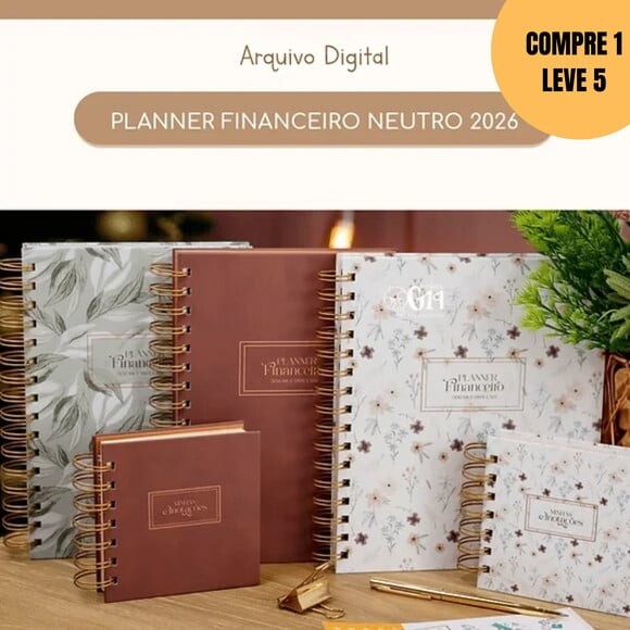 Arquivo Digital Planner Financeiro Neutro 2026 -5927
