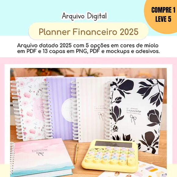 Arquivo Digital Planner Financeiro Neutro 2025 -3683