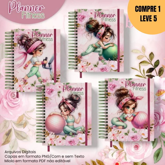 Arquivo Digital Planner Fitness Sports Girl -2224