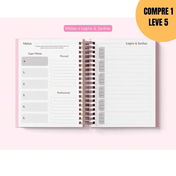 Arquivo Digital Planner Lacinhos Editável no Canva -5683