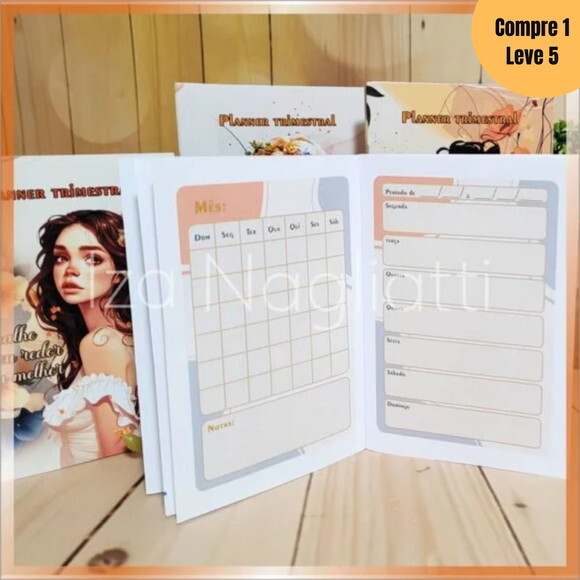 Arquivo Digital Planner Trimestral 4 Modelos -570
