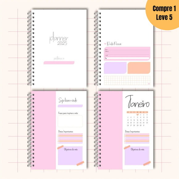 Arquivo Digital Planners 2025 Coleção Meus Sonhos -629