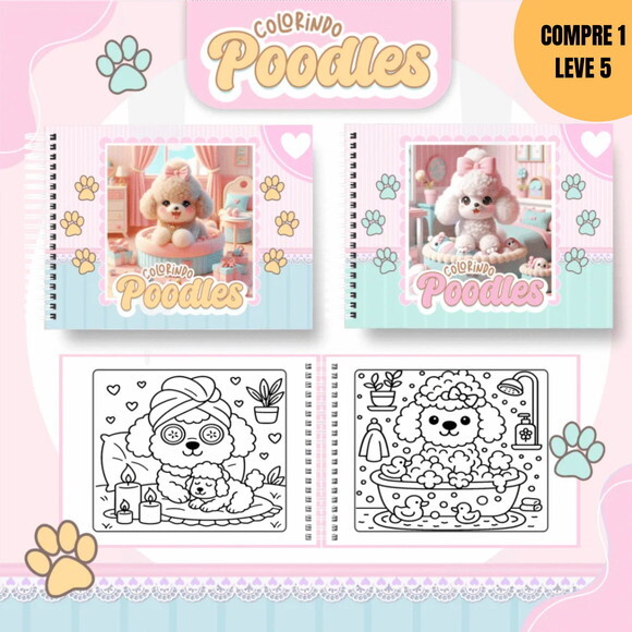 Arquivo Digital Poodle Livros de Colorir -3708