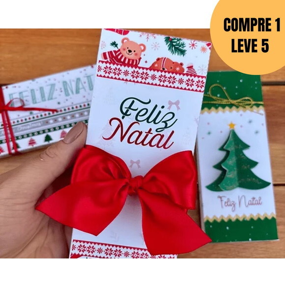 Arquivo Digital Porta Barra de Chocolate Natal -5586