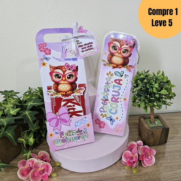 Arquivo Digital Porta Kit Kat com Marca Páginas 2025 -5101