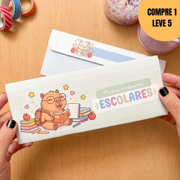 Arquivo Digital Porta Etiqueta Escolar Volta às Aulas -6299