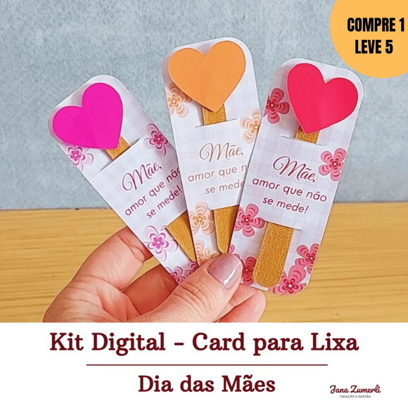 Arquivo Digital Porta Lixa Coração Dia das Mães -3268