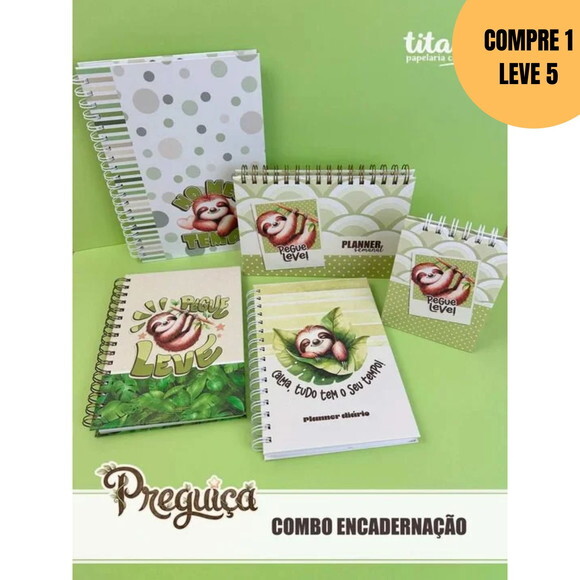 Arquivo Digital Preguiça Combo Encadernação -6147