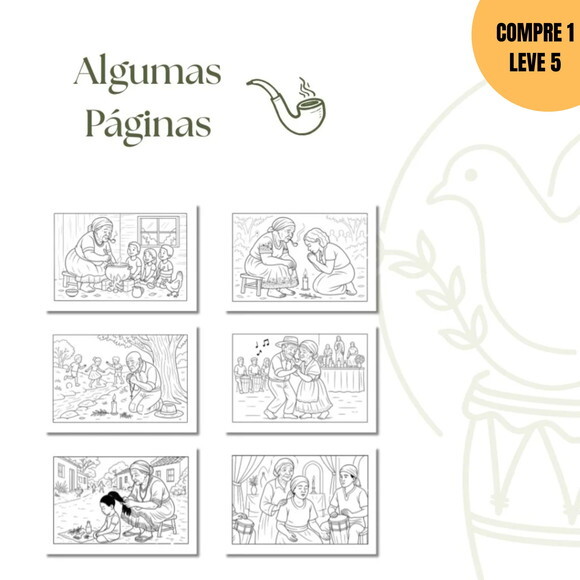 Arquivo Digital Pretos Velhos Livro de Colorir -3727