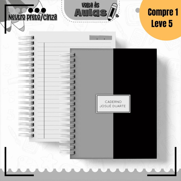 Arquivo Digital Preto Cinza Kit Escolar 2025 -1687