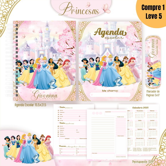 Arquivo Digital Princesas Kit Escolar 2025 -1016