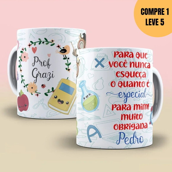 Arquivo Digital Professora Coruja Arte Avulsa Caneca -4860