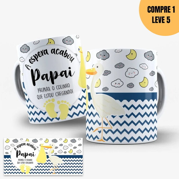 Arquivo Digital Revelação Papai Arte para Caneca -1607