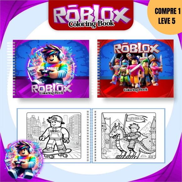 Arquivo Digital Roblox Menino Livros de Colorir -3360