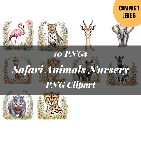 Arquivo Digital Safari Animais Viveiro Kit Digital -4022