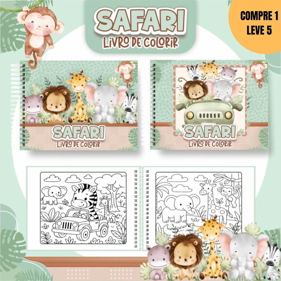 Arquivo Digital Safari Livros de Colorir -3679
