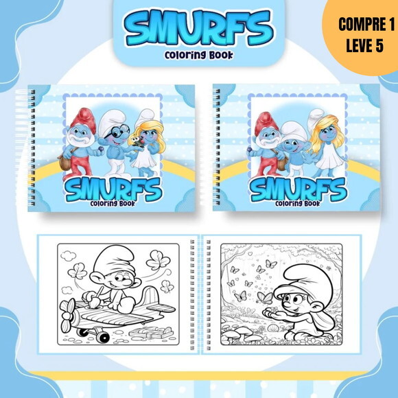 Arquivo Digital Smurfs Big Livros de Colorir -3274