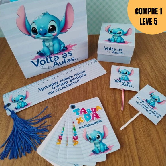 Arquivo Digital Stitch Azul Kit Temático -1529