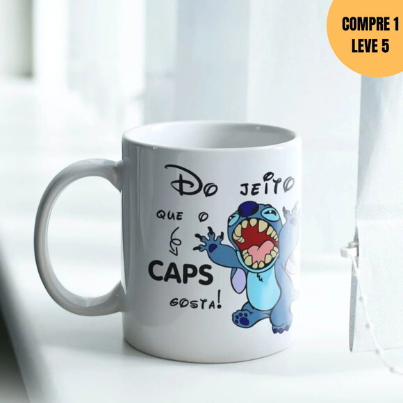 Arquivo Digital Stitch Caps Arte Avulsa Caneca -3941