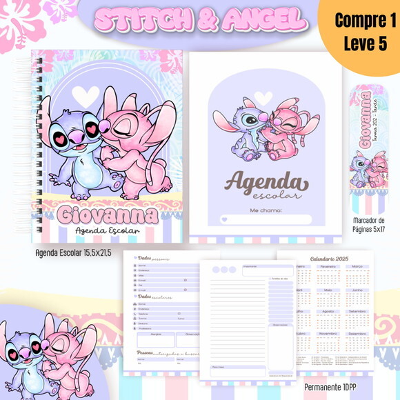 Arquivo Digital Stitch e Angel Kit Escolar 2025 -1386