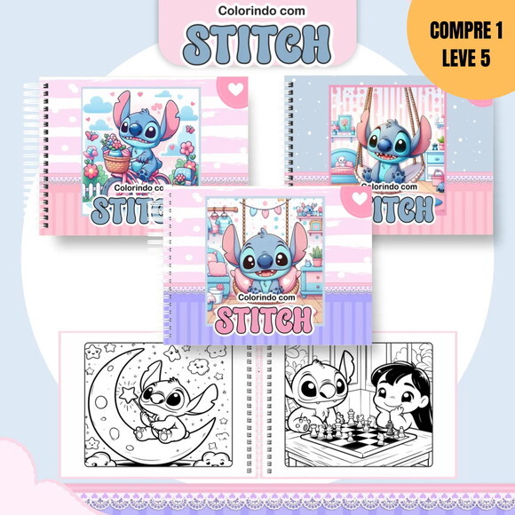 Arquivo Digital Stitch Livro de Colorir -2745