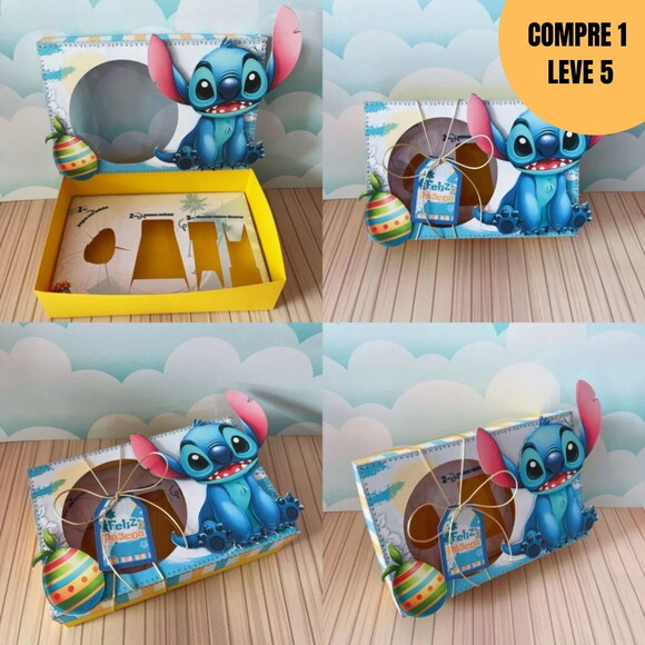 Arquivo Digital Stitch Menino Caixa Mini Confeiteiro -2281