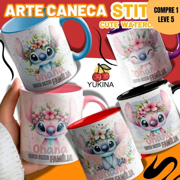 Arquivo Digital Stitch Ohana Artes para Caneca -3747