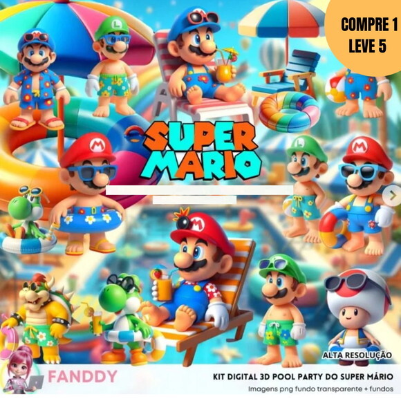 Arquivo Digital Super Mário Kit Digital - 3012