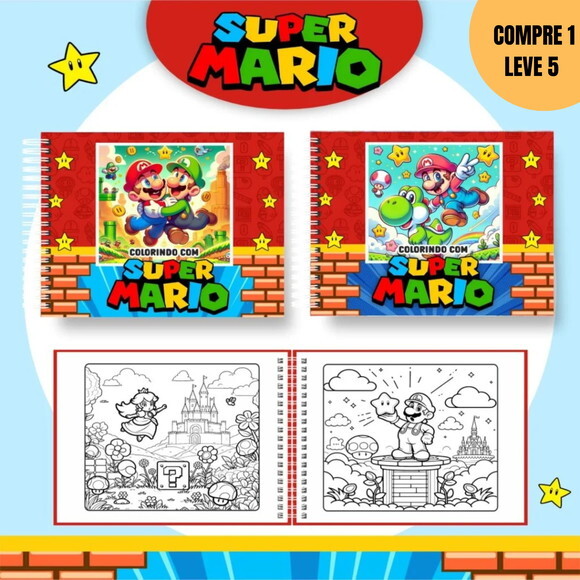 Arquivo Digital Super Mario Livros de Colorir -3117