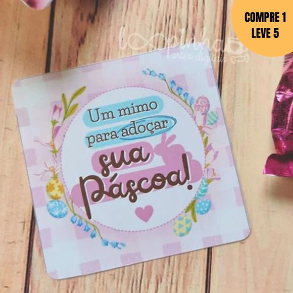 Arquivo Digital Tag para Bombom Páscoa -2760