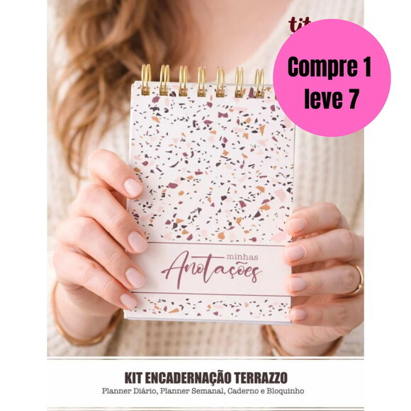 Arquivo Digital Terrazzo Kit Encadernação -6478