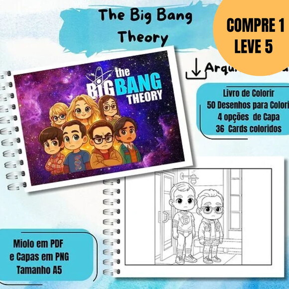Arquivo Digital The Big Bang Theory Livro de Colorir -5404