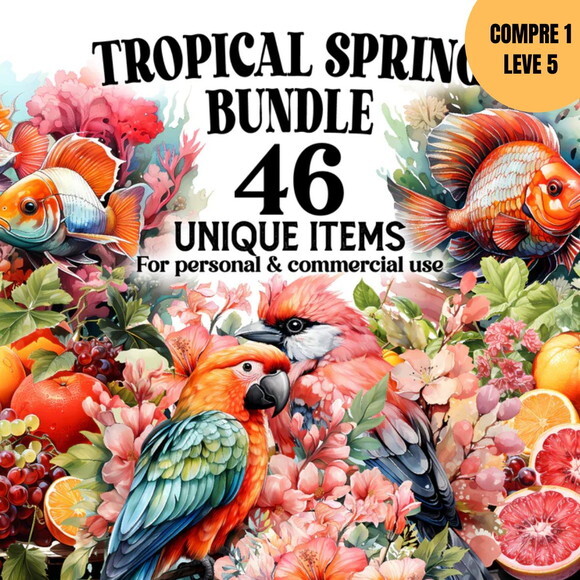 Arquivo Digital Tropical Spring Kit Digital -4024