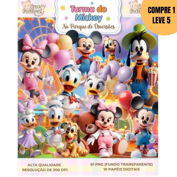Arquivo Digital Turma do Mickey Kit Digital -4519
