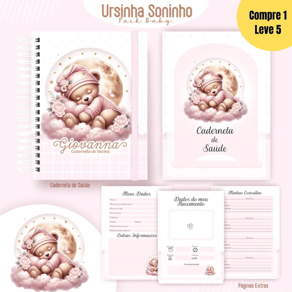 Arquivo Digital Ursinha Clean Soninho Livro do Bebê - 371