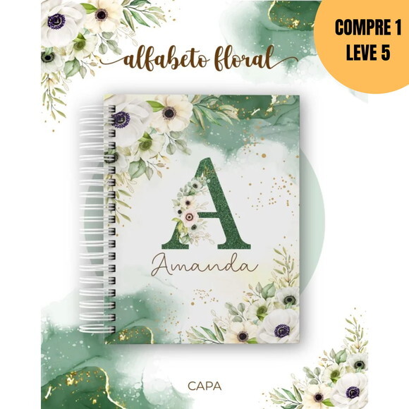 Arquivo Digital Verde Alfabeto Floral 2026 -6281