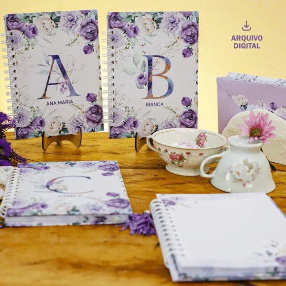 Arquivo Digital Violeta Combo 26 Capas Alfabeto a - Z -582