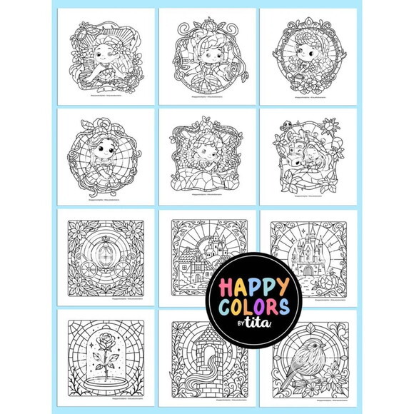 Arquivo Digital Volume 8 Princesas Livro de Colorir -2934