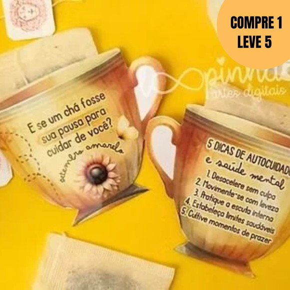 Arquivo Digital Xícara Chá Envelope Setembro Amarelo -4972