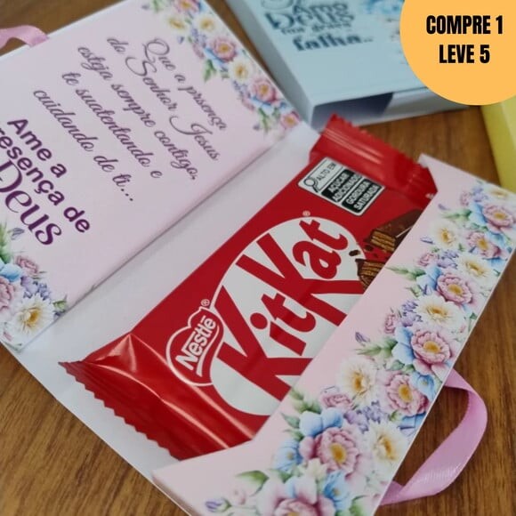 Arquivo de Corte Caixa Kit Kat Te Amo Deus -1489