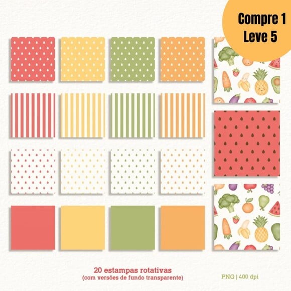 Arquivo de Corte Quitandinha Cliparts em Aquarela - 5209